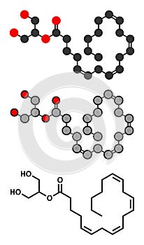 2-Arachidonoylglycerol (2-AG) endocannabinoid neurotransmitter molecule photo