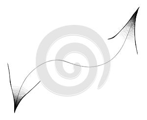 Arachnoid Web Arrow - Gloomy Halloween Concept Drawing Sketch Vector Illustration