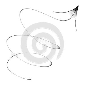 Arachnoid Web Arrow - Gloomy Halloween Concept Drawing Sketch Vector Illustration