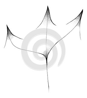 Arachnoid Web Arrow - Gloomy Halloween Concept Drawing Sketch Vector Illustration