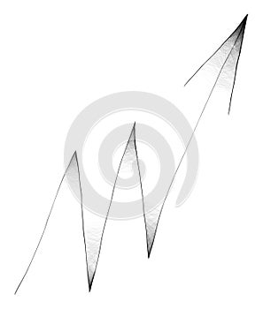 Arachnoid Web Arrow - Gloomy Halloween Concept Drawing Sketch Vector Illustration