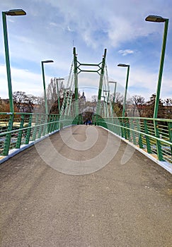 Arad city, Arad county - Romania - pedestrian bridge to Neptun beach