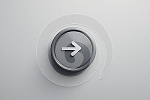 Gray round arrow button,Generative AI