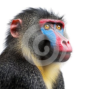 Arafed monkey with a long tail on Transparent Background - Ai Generated