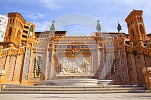 Aragon Teruel Amantes fountain in La Escalinata Spain photo