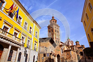 Aragon Teruel Cathedral and Ayuntamiento Town Hall Spain