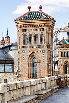 Aragon Teruel Mudejar city buildings near Escalinata photo