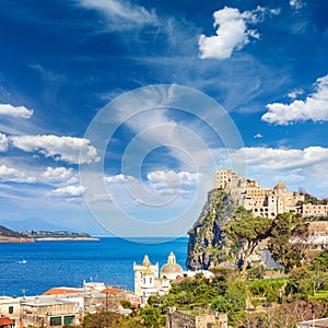 Aragonese Castle is most visited landmark near Ischia island, It