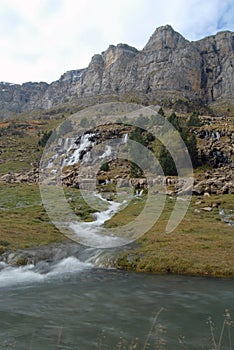 Aragonese Pyrenees in autumn photo