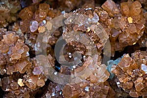 Aragonite mineral gem stones as a natural rock