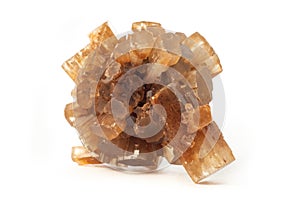 Aragonite mineral from Morocco isolated on a pure white background