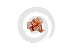 aragonite mineral stone macro on white background