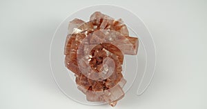 Aragonite Morocco. Rotation on a white background.