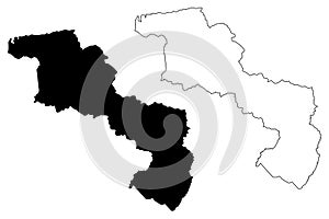 Aragua State map vector
