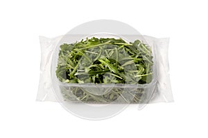 Aragula Lettuce - Isolated on White Background, plastic Package