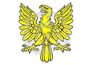 Araldic logo representing a eagle displayed