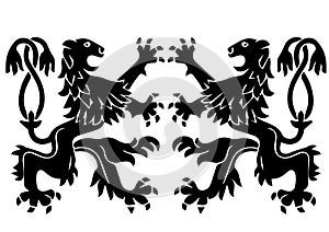 Araldic logo representing a griffin