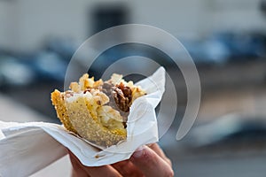An arancino, the typical sicilian street food photo