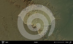 Aranda highlighted, Spain. Physical