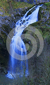 Araotz Erreka. Waterfall in Araotz Erreka, Araotz neighborhood in OÃ±ati, Basque Country