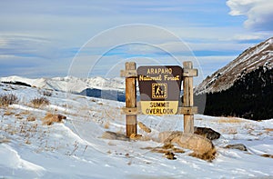 Arapahoe National Forest Scenic Summit Overlook in Colorado