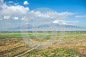 Ararat mountain and field