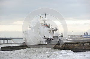 Aras 1 dry cargo ship suffering a shipwreck