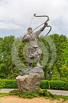 Arash the Archer statue in park