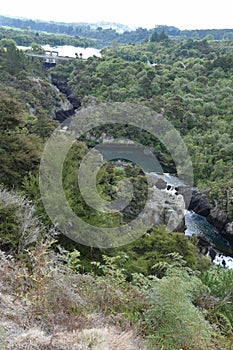 Aratiatia Rapids and Lake in Waikato River New Zealand