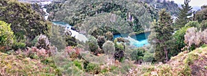 Aratiatia Rapids panoramic aerial view, Waikato - New Zealand