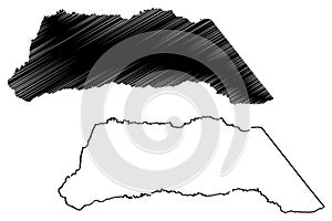 Arauca Department map vector photo