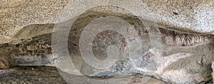 Arawak petroglyphs panoramic photo