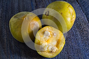 Araza fruit closeup in Ecuador photo