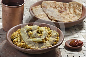 Arbi Ka Saag - A dish made from Colocasia photo