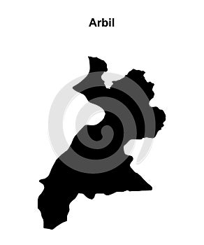 Arbil outline map
