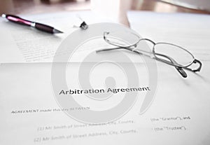 Arbitration Agreement document photo