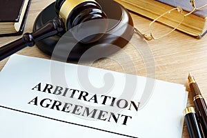 Arbitration agreement resolution of commercial disputes.