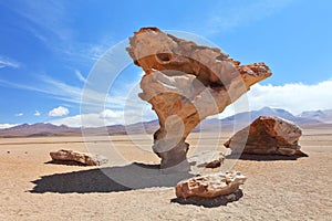 Arbol de Piedra or stone tree on Altiplano