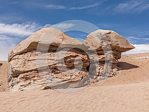 Arbol de Piedra stone tree is an rock formation in Bolivia