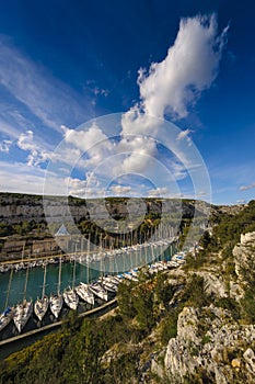 Arbor of Port Miou at Cassis city, France