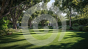 arbor yard with trees