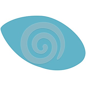 2d illustration of blue leaf shape