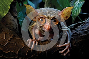 Arboreal Spectral tarsier animal. Generate Ai photo