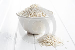 The arborio rice.