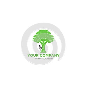 Arborist Tree Service Logo Design Vector