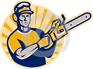 Arborist Tree Surgeon Cutter With Chainsaw