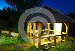 Arbour in the summer night