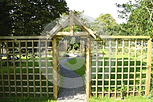 Arbour and trellis timber screen