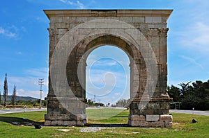 Arc de Bera, an ancient roman triumphal arch in Roda de Bera, Sp