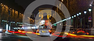 Arc de Triomphe and Champs Elysees, Paris, France